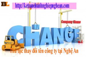 Thủ tục thay đổi tên công ty tại Nghệ An